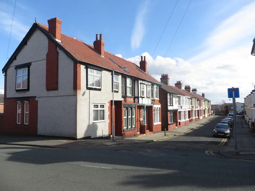 Terraced houses on Marshlands Road, Wallasey